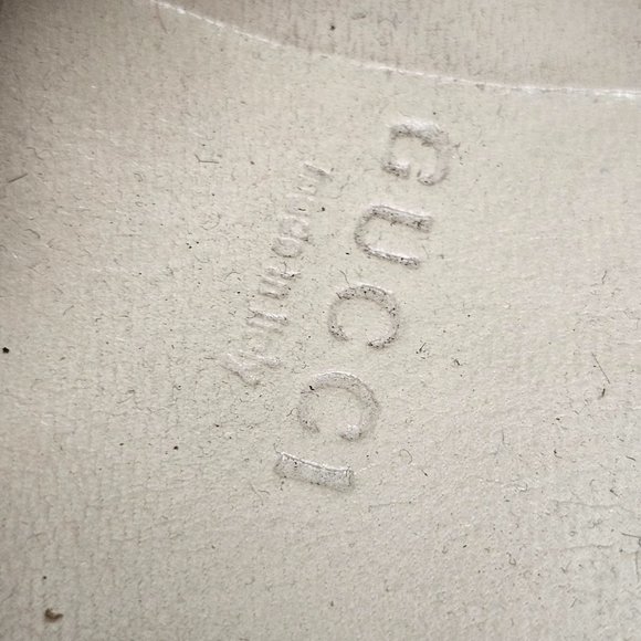 GUCCI Loafer Slip On Shoes Beige Cream Leather Made in Italy Horsebit Buckle 8.5 - Picture 4 of 16